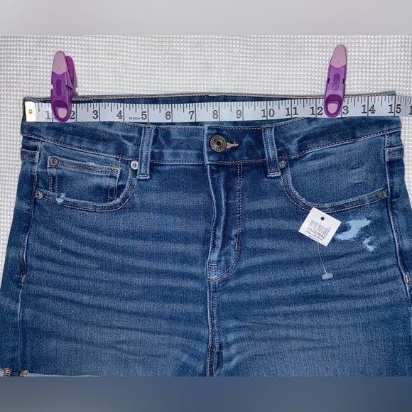 Women’s American‎ Eagle The Dream Short High-Waisted Midi Jean Shorts size 8 - Picture 6 of 16